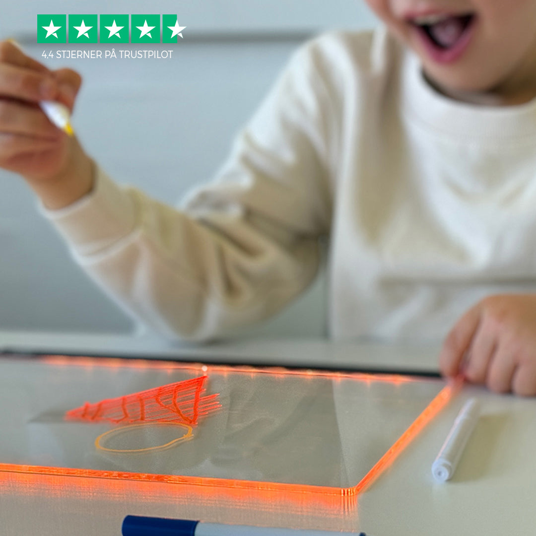 LYSBOARD | Tegnetavle med farveskiftende LED-lys