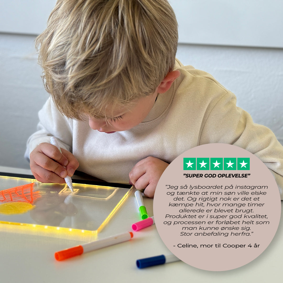 LYSBOARD | Tegnetavle med farveskiftende LED-lys
