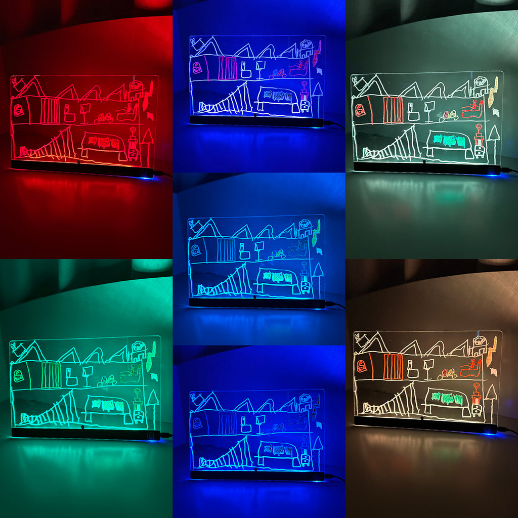 LYSBOARD | Tegnetavle med farveskiftende LED-lys